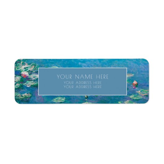 LABEL "WATERLIES" VAN MONET-ADRES (Voorkant)