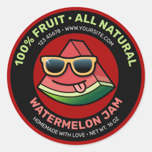 Label Watermeloen Cartoon