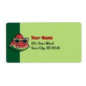 Label Watermeloen Cartoon (Voorkant)