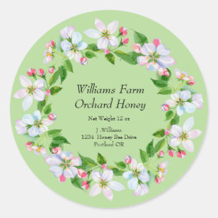 Label Waterverf Honey Jar Honing van Orchard