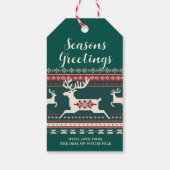 Label winterkleuren cadeaulabel (Achterkant)