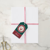 Label winterkleuren cadeaulabel (Met Touw)