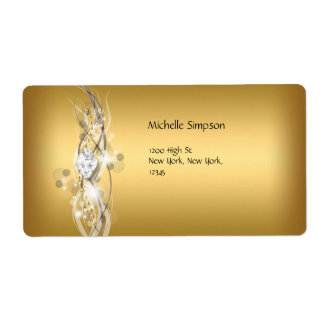 Label Wit Goud Diamant Adres