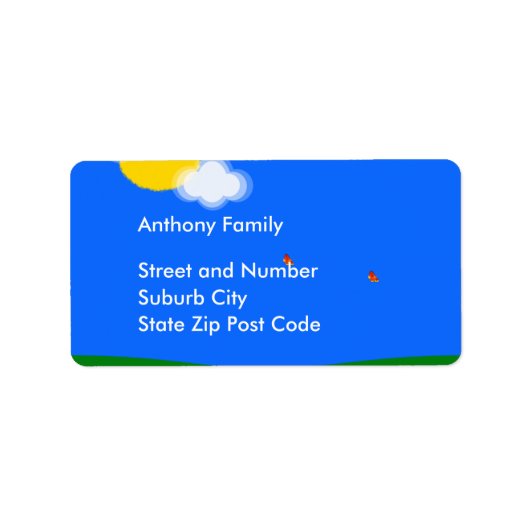 Label Zonnige Dag (Voorkant)