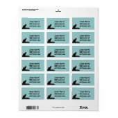 Label zwart kattenadres (Full Sheet)