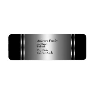 Label Zwart & Zilver Eenvoudig