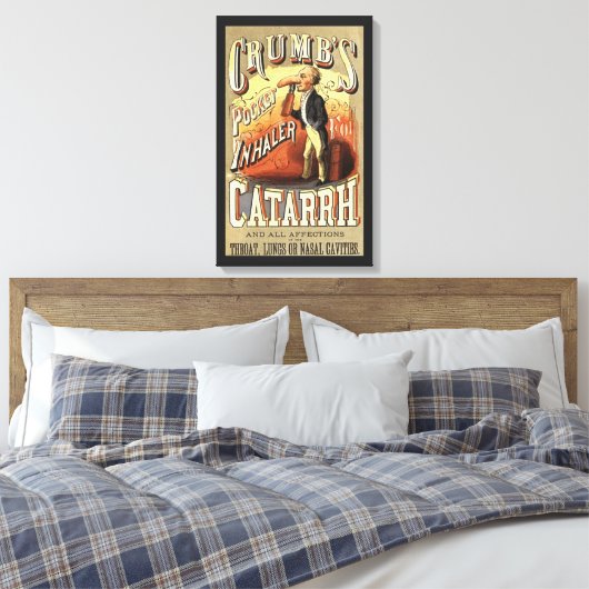 labelkunst, tandheelkundige astmainhalator canvas afdruk (Insitu (Slaapkamer))