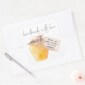 Labelnaam Handgemaakte Abrikozenjam Vierkante Sticker (Envelop)