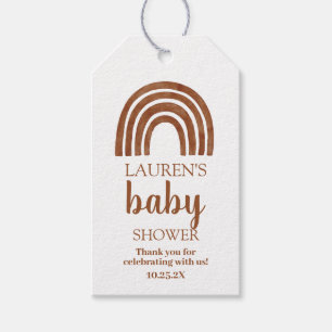 Labels cadeau voor baby shower van Terracotta Boho Cadeaulabel