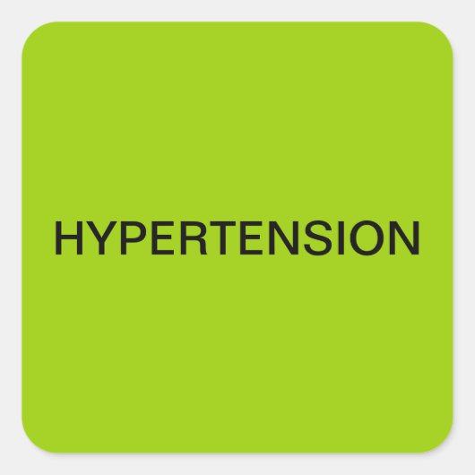 Labels in medische kaart voor hypertensie (Voorkant)