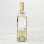 Labels | Koraal Lila Aquarelle Floral (Op fles)