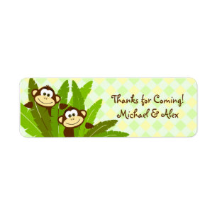 Labels met aap-cadeaus