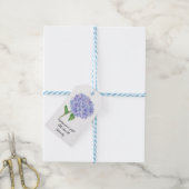 labels met blauwe hydrangea cadeaulabel (Met Touw)