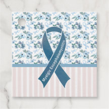 Labels met een cadeaubon voor me/CFS Blue Ribbon A