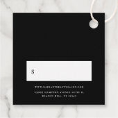 Labels met een gemiddelde prijs voor zwarte Logo (Achterkant)