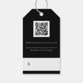 Labels met een gemiddelde prijs voor zwarte Logo Cadeaulabel (Achterkant)