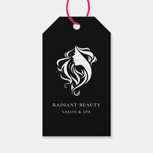 Labels met een gemiddelde prijs voor zwarte Logo Cadeaulabel (Voorkant)