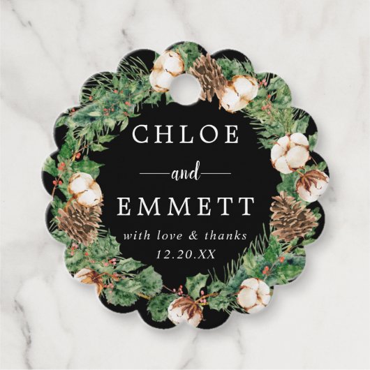 Labels met een rustige winter botanische baard (Voorkant)