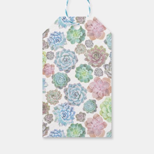 Labels met een Succulent cadeau Cadeaulabel (Achterkant)