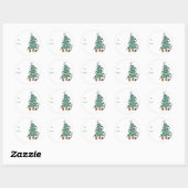 Labels met kerstbomen (Vel)