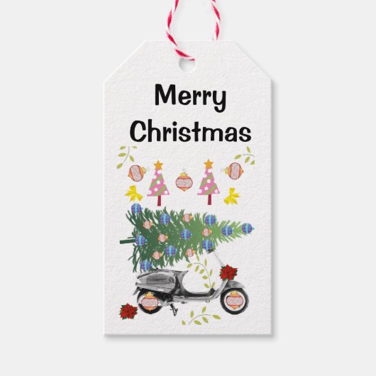 Labels met kerstbomen cadeaulabel (Voorkant)