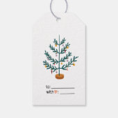 Labels met kerstbomen cadeaulabel (Achterkant)