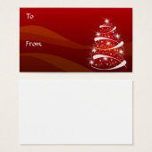 Labels met kerstbomen visitekaartjes (Voorkant /achterkant)