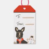 Labels met kerstcadeaus voor Snowman Cadeaulabel (Voorkant)