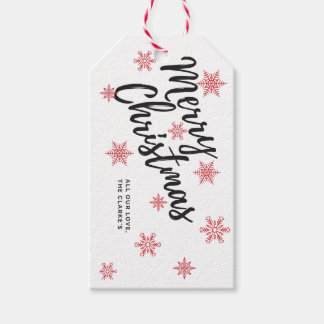 Labels met kerstcadeautjes cadeaulabel