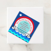 Labels met kruisende eend (In situ)