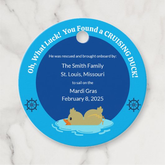 Labels met kruisende eend (Voorkant)