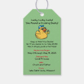 Labels met kruisende eend cadeaulabel (Voorkant)