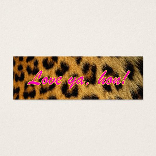 Labels met leopard Print Gift Mini Visitekaartjes (Voorkant)