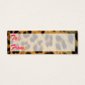 Labels met leopard Print Gift Mini Visitekaartjes (Achterkant)