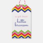 Labels met meerdere kleuren voor Chevron Gift Cadeaulabel (Voorkant)