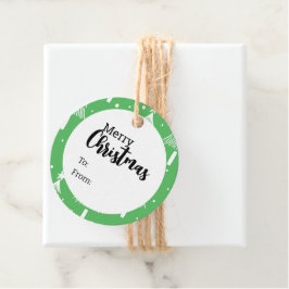 Labels met prettige kerstcadeaus