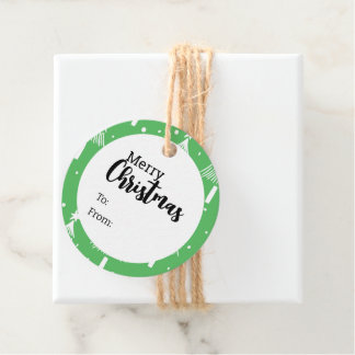 Labels met prettige kerstcadeaus