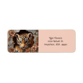 Labels met Schattige Tiger Cub-Multicolored Bloeme (Voorkant)