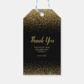 Labels met zwarte en goudglitter cadeaulabel (Voorkant)