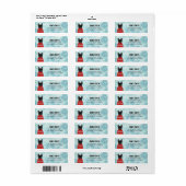 Labels op het Franse bulldog-adres (Full Sheet)