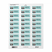 Labels op het Franse bulldog-adres (Full Sheet)