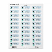 Labels op het Franse bulldog-adres (Full Sheet)