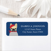 Labels op het Franse bulldog-adres (Insitu)