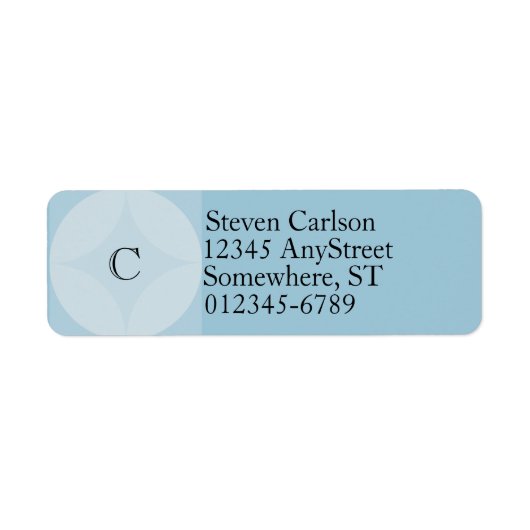 Labels, retournering - Cirkel- en diamantmonogram Etiket (Voorkant)