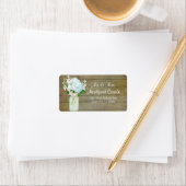 Labels Rustiek Land Mason Jar Blauw Hydrangeas (Insitu)