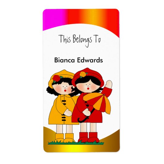 Labels Tiener Kinder Meisjes Boek Bord (Voorkant)