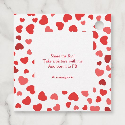 Labels Valentijns met kruisend afval (Achterkant)