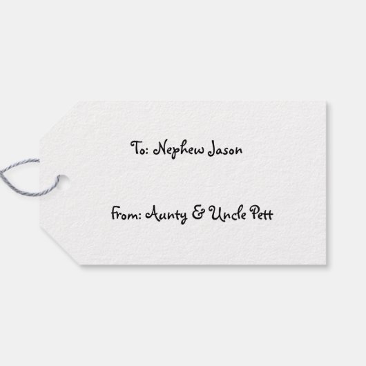 Labels van de Amerikaanse Santa Elegant Gift Cadeaulabel (Achterkant Horizontaal)