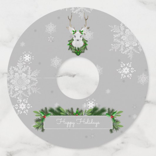 Labels van grijze rendierwijn (Voorkant)