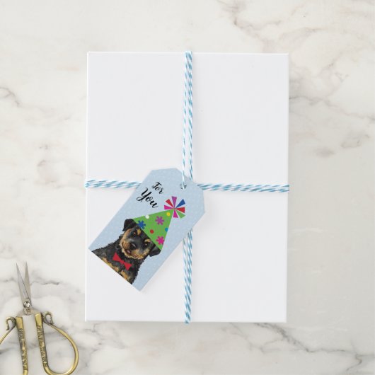Labels van rottweiler van Birthday Party Cadeaulabel (Met Touw)